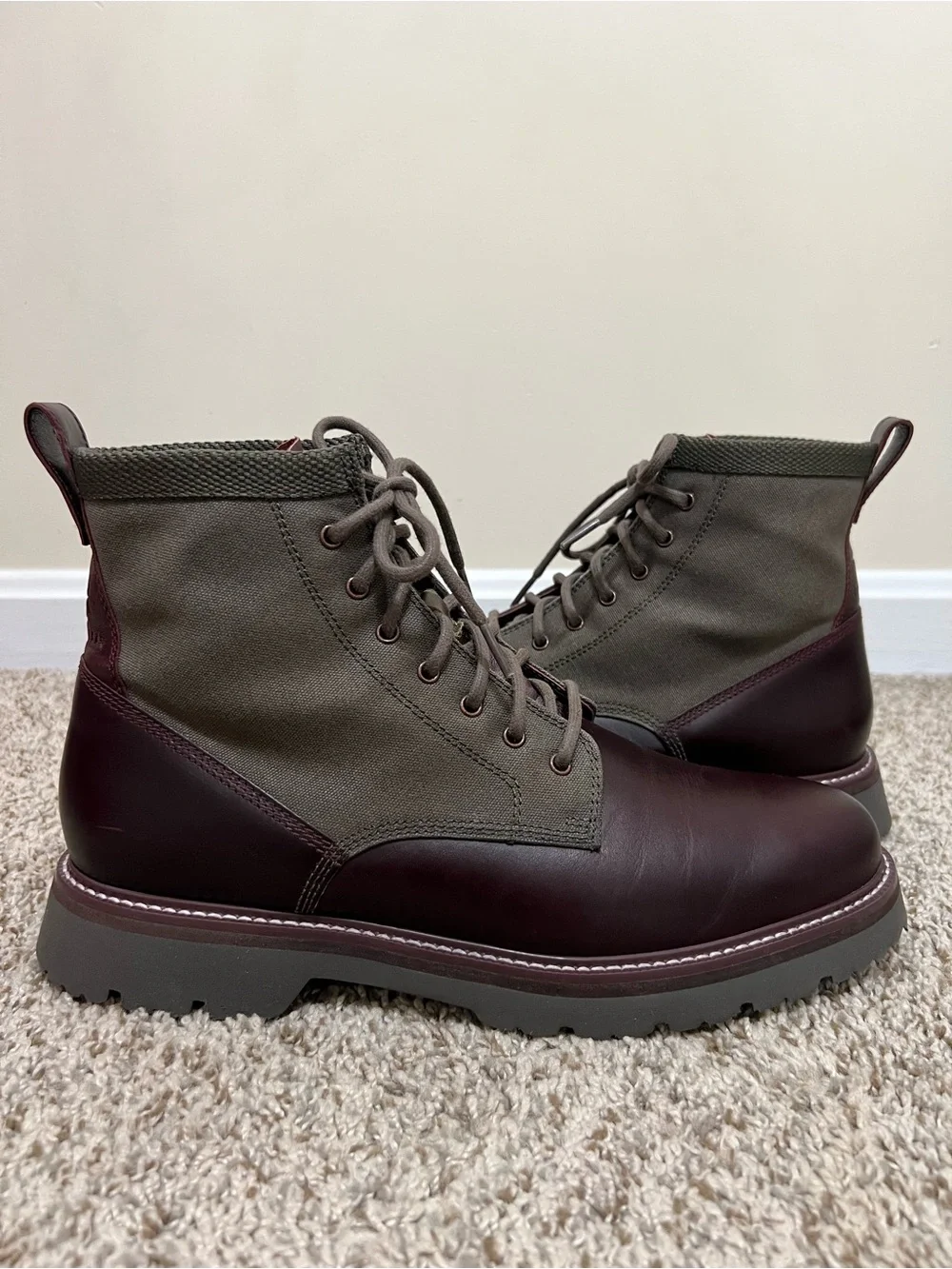 Cole Haan American Classics Plain Toe Boot Bloodstone-Deep Olive Waterproof Sz 9